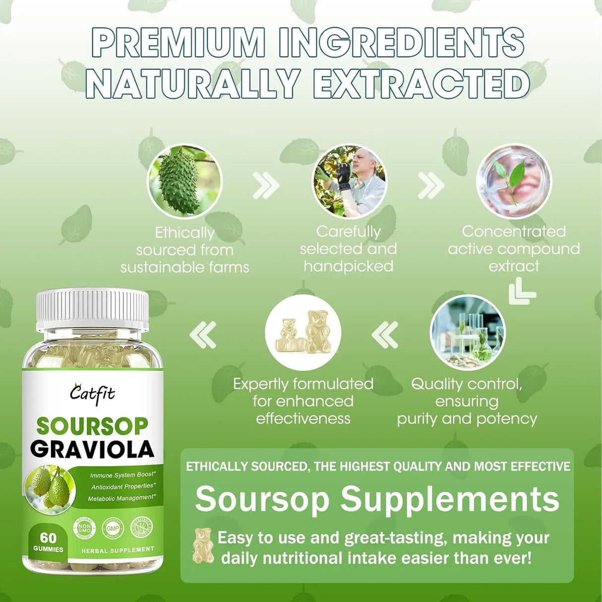 CATFIT - Catfit Soursop Graviola Gummies 60 Gomitas - The Red Vitamin MX - Suplementos Alimenticios - {{ shop.shopifyCountryName }}