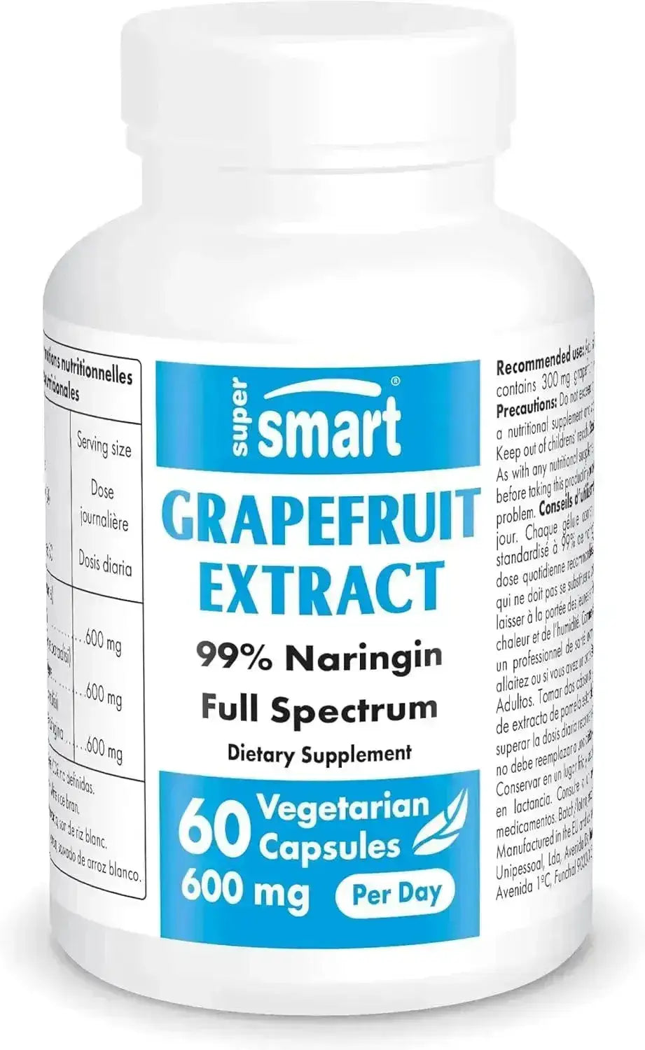 SUPER SMART - Supersmart Grapefruit Extract 600Mg. 60 Capsulas - The Red Vitamin MX - Suplementos Alimenticios - {{ shop.shopifyCountryName }}