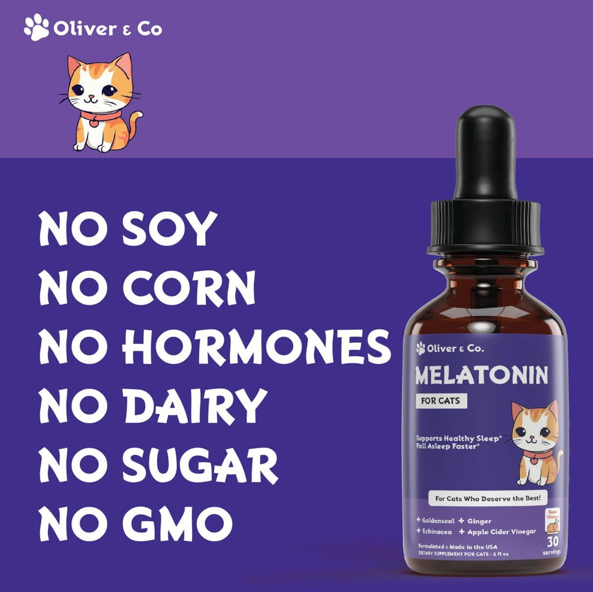 Oliver & Co. Cat Melatonin 1 Fl.Oz.