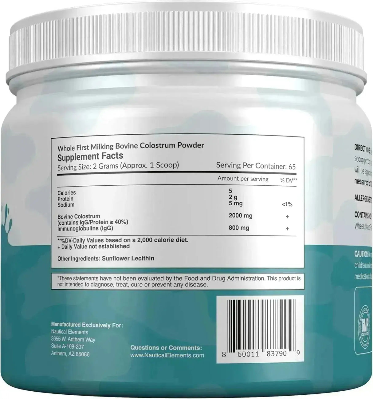 NAUTICAL ELEMENTS - Nautical Elements Pure Colostrum Powder 130Gr. - The Red Vitamin MX - Suplementos Alimenticios - {{ shop.shopifyCountryName }}