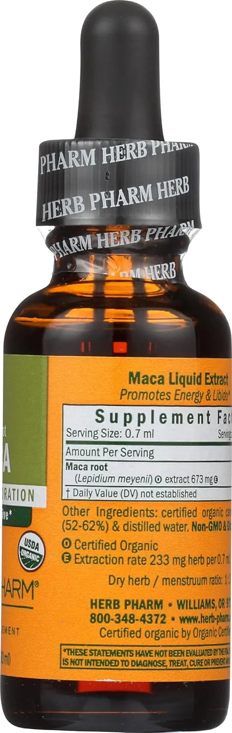 HERB PHARM - Herb Pharm Organic Maca Extract 1 Fl.Oz. - The Red Vitamin MX - Suplementos Alimenticios - {{ shop.shopifyCountryName }}
