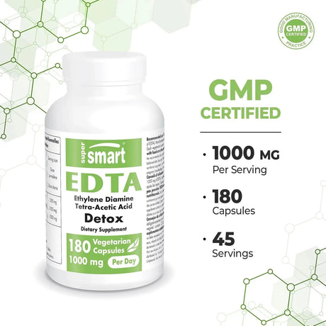 SUPER SMART - SuperSmart EDTA 1000Mg. 180 Capsulas - The Red Vitamin MX - Suplementos Alimenticios - {{ shop.shopifyCountryName }}
