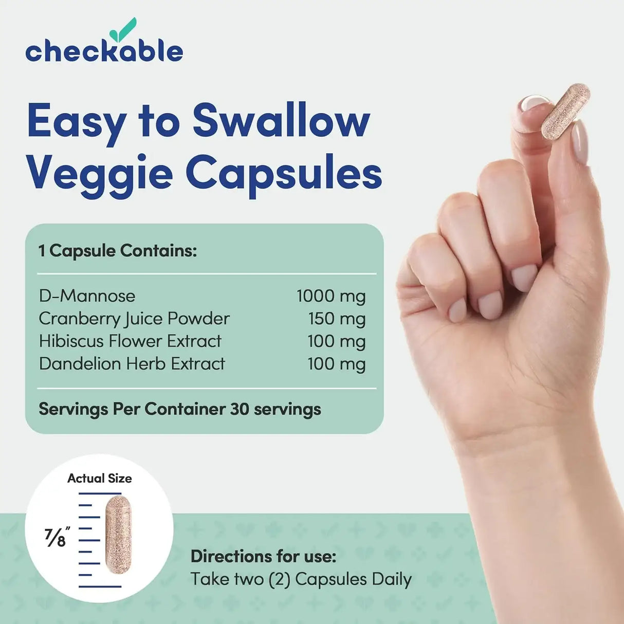 CHECKABLE - Checkable Urinary Tract Balance 60 Capsulas - The Red Vitamin MX - Suplementos Alimenticios - {{ shop.shopifyCountryName }}