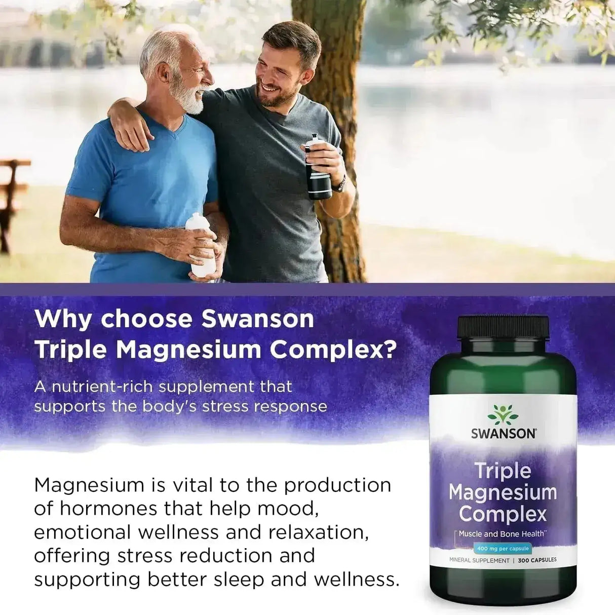 SWANSON - Swanson Triple Magnesium Complex 400Mg. 300 Capsulas - The Red Vitamin MX - Suplementos Alimenticios - {{ shop.shopifyCountryName }}