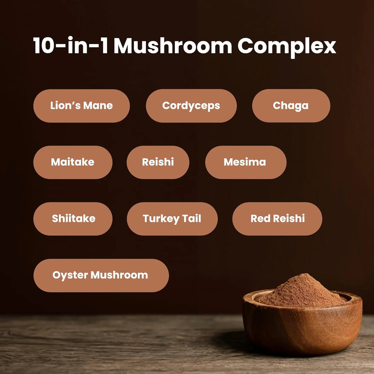 NUTRACHAMPS - NutraChamps Organic Mushroom Powder 10-in-1 Complex 226Gr. - The Red Vitamin MX - Suplementos Alimenticios - {{ shop.shopifyCountryName }}
