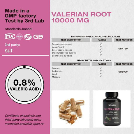 NATUREBULK - NATUREBULK Valerian Root 120 Capsulas - The Red Vitamin MX - Suplementos Alimenticios - {{ shop.shopifyCountryName }}