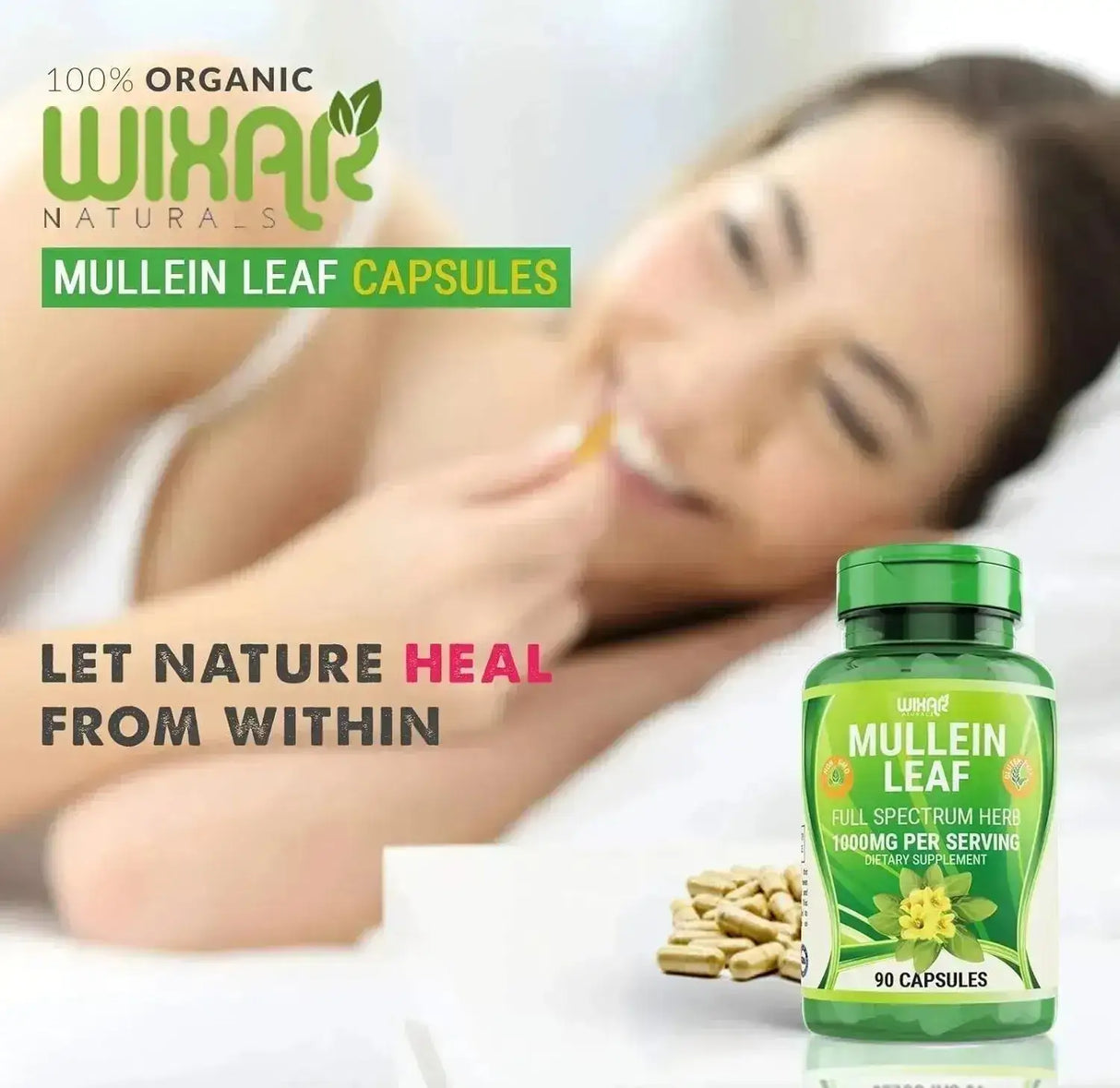 WIXAR NATURALS - WIXAR NATURALS Mullein Leaf 1000Mg. 90 Capsulas - The Red Vitamin MX - Suplementos Alimenticios - {{ shop.shopifyCountryName }}