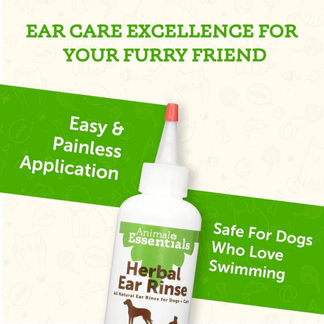 ANIMAL ESSENTIALS - Animal Essentials Herbal Ear Rinse for Dogs & Cats 4 Fl.Oz. - The Red Vitamin MX - Cuidado Del Oído De Perros - {{ shop.shopifyCountryName }}