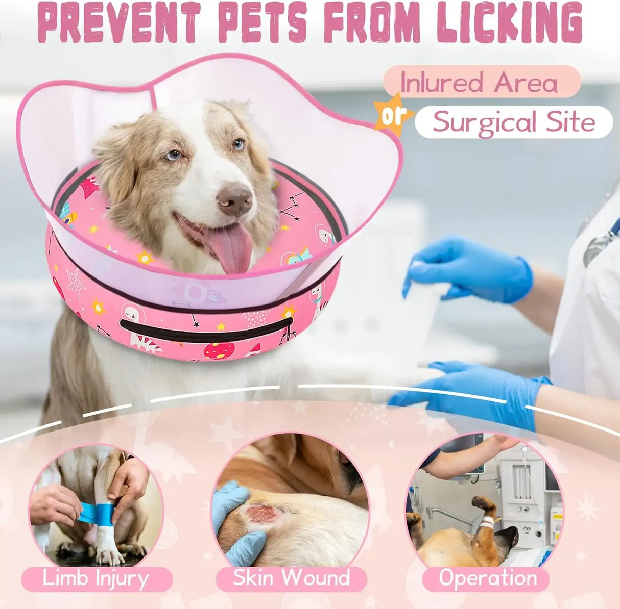 TOPTAKEIT - Toptakeit Elevated Inflatable Dog Cone Collar PINK MEDIUM - The Red Vitamin MX - Collares y Conos De Recuperación Para Perros - {{ shop.shopifyCountryName }}