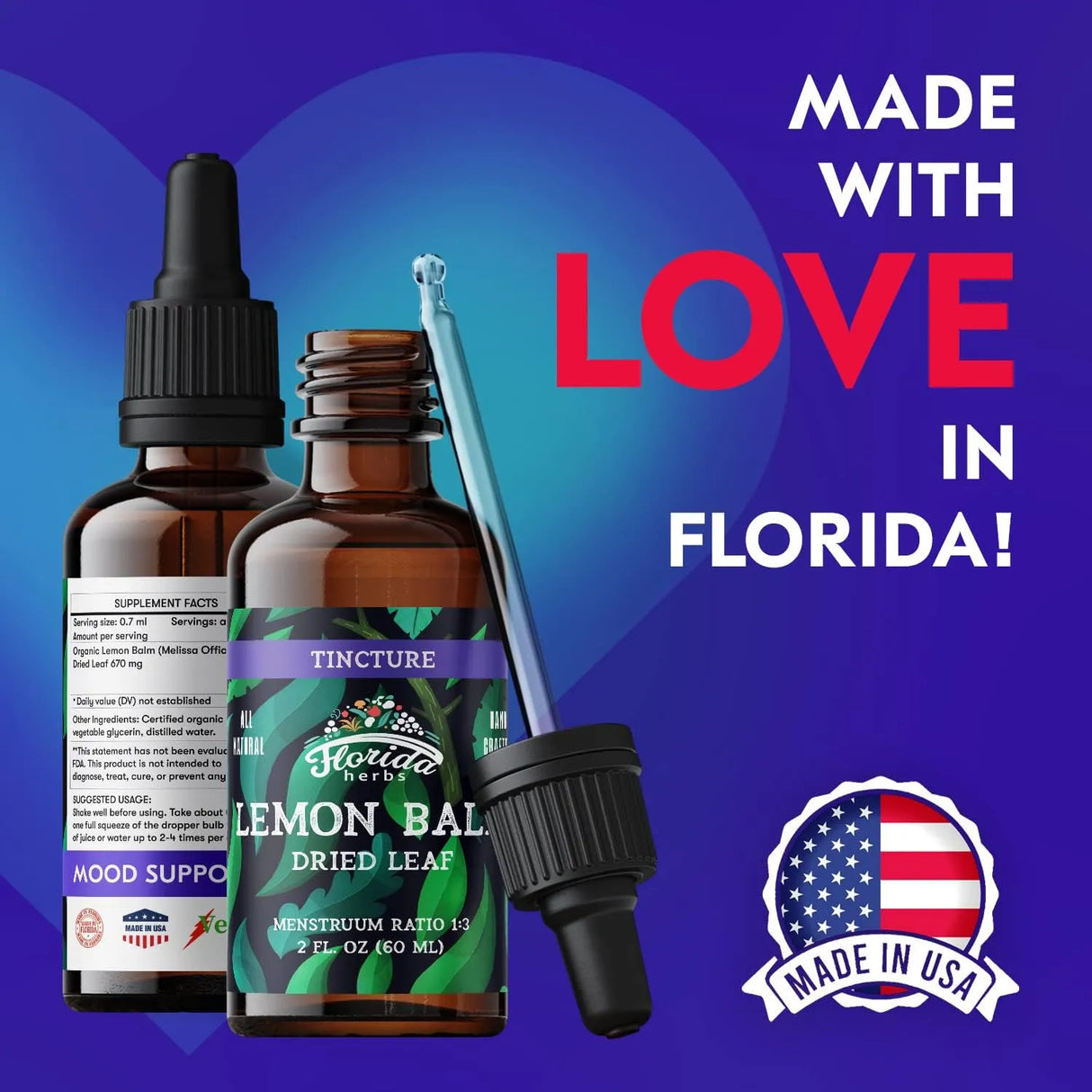 FLORIDA HERBS - Florida Herbs Lemon Balm Tincture 2 Fl.Oz. - The Red Vitamin MX - Suplementos Alimenticios - {{ shop.shopifyCountryName }}