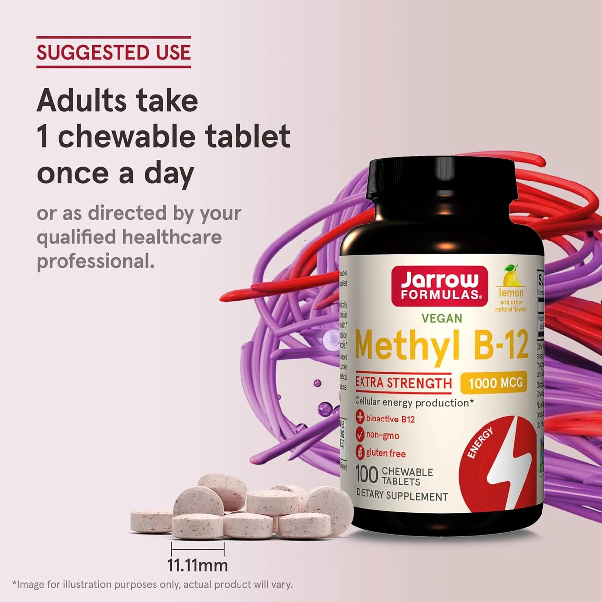 JARROW FORMULAS - Jarrow Formulas Extra Strength Methyl B-12 100 Tabletas Masticables - The Red Vitamin MX - Suplementos Alimenticios - {{ shop.shopifyCountryName }}