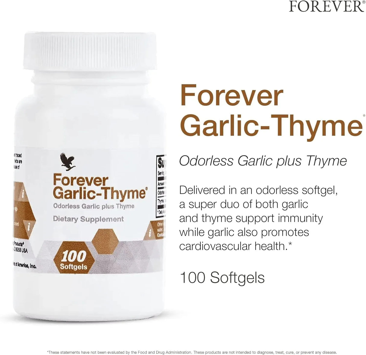 FOREVER LIVING - Forever Living Forever Garlic-Thyme 100 Capsulas Blandas - The Red Vitamin MX - Suplementos Alimenticios - {{ shop.shopifyCountryName }}
