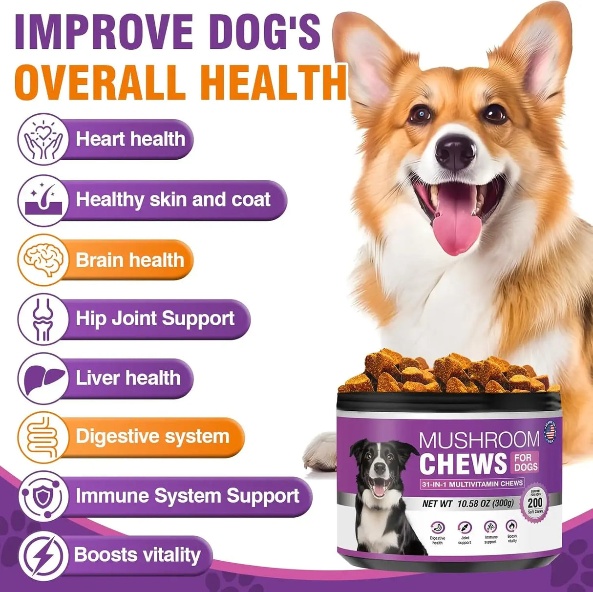 TTIXRL - TTIXRL Turkey Tail Mushroom for Dogs 200 Masticables - The Red Vitamin MX - Suplementos Herbales Para Perros - {{ shop.shopifyCountryName }}