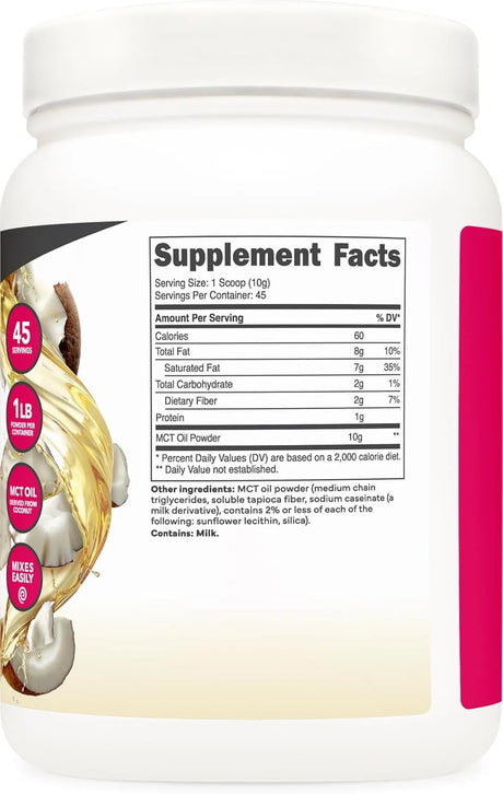 KETOLOGIC - Ketologic MCT Oil Powder Unflavored 454Gr. - The Red Vitamin MX - Suplementos Alimenticios - {{ shop.shopifyCountryName }}