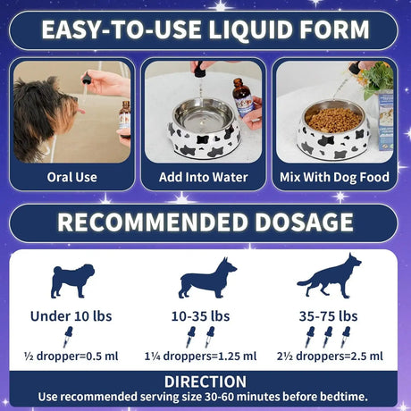 WEALLIN - WEALLIN Melatonin for Dogs with L-Theanine & Chamomile 60Ml. - The Red Vitamin MX - Relajantes Para Perros - {{ shop.shopifyCountryName }}
