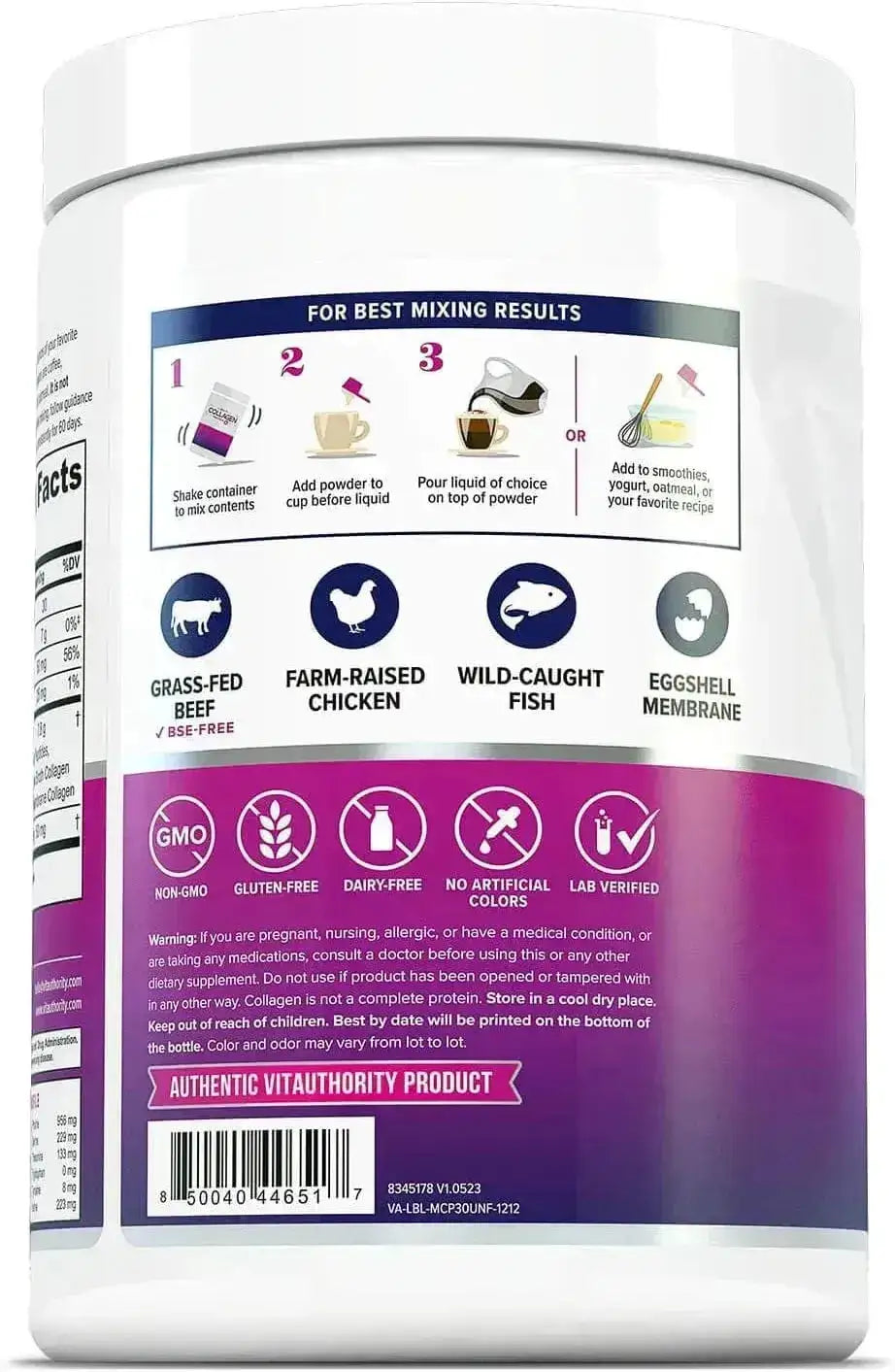 VITAUTHORITY - Vitauthority Multi Collagen Peptides Powder 234Gr. - The Red Vitamin MX - Suplementos Alimenticios - {{ shop.shopifyCountryName }}