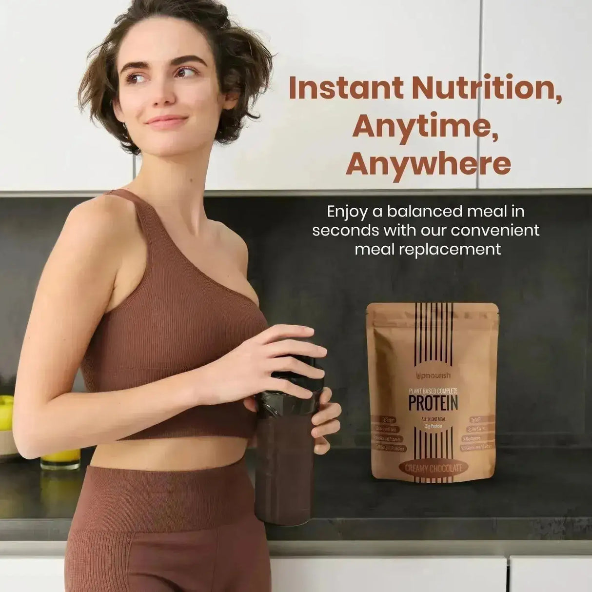 UPNOURISH - UpNourish Vegan Protein Powder Creamy Chocolate 15 Servicios 600Gr. - The Red Vitamin MX - Suplementos Alimenticios - {{ shop.shopifyCountryName }}