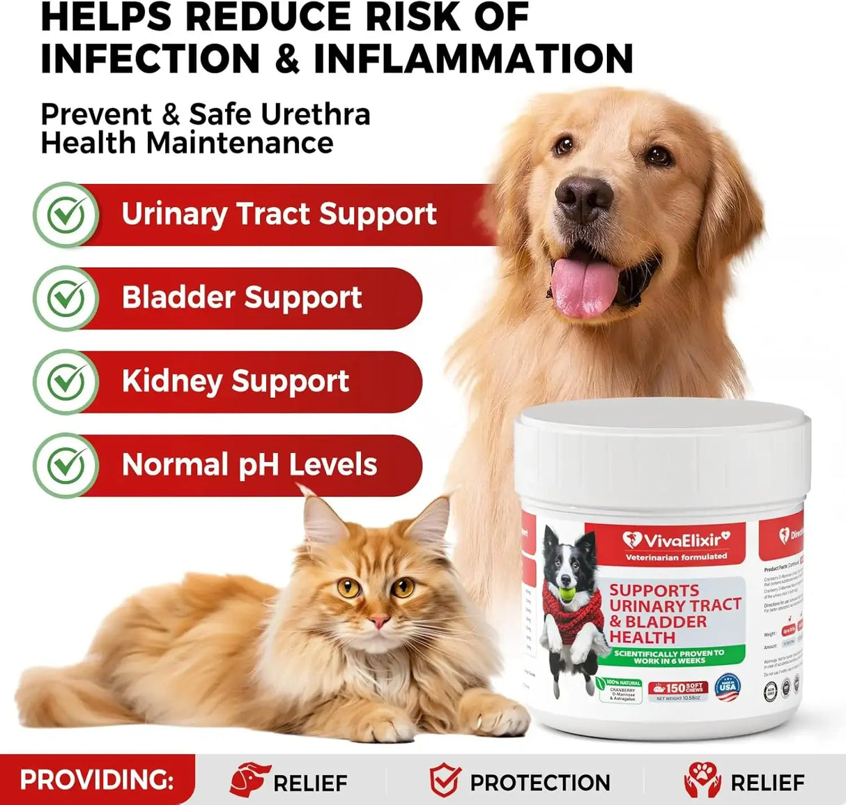 VIVAELIXIR - VivaElixir Dog UTI Treatment Cranberry & D-Mannose for Dog 150 Masticables - The Red Vitamin MX - Salud De Tracto Urinario Para Perros - {{ shop.shopifyCountryName }}