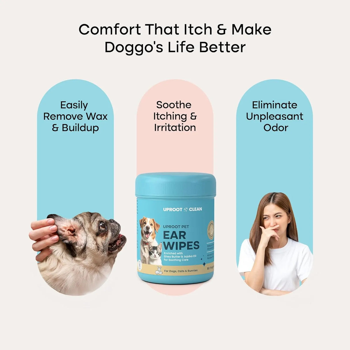 UPROOT CLEAN - Uproot Clean Cat & Dog Ear Cleaner Finger Wipes 50 Toallitas - The Red Vitamin MX - Cuidado Del Oído De Perros - {{ shop.shopifyCountryName }}