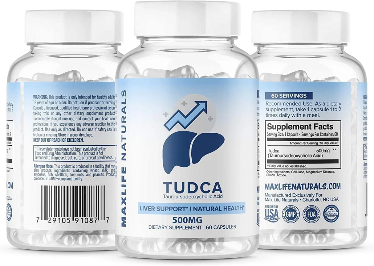 MAXLIFE NATURALS - MAXLIFE NATURALS Tudca Bile Salts Liver Support 500Mg. 60 Capsulas - The Red Vitamin MX - Suplementos Alimenticios - {{ shop.shopifyCountryName }}
