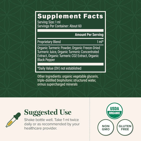 GLOBAL HEALING CENTER - Global Healing Organic Turmeric Curcumin 2 Fl.Oz. - The Red Vitamin MX - Suplementos Alimenticios - {{ shop.shopifyCountryName }}