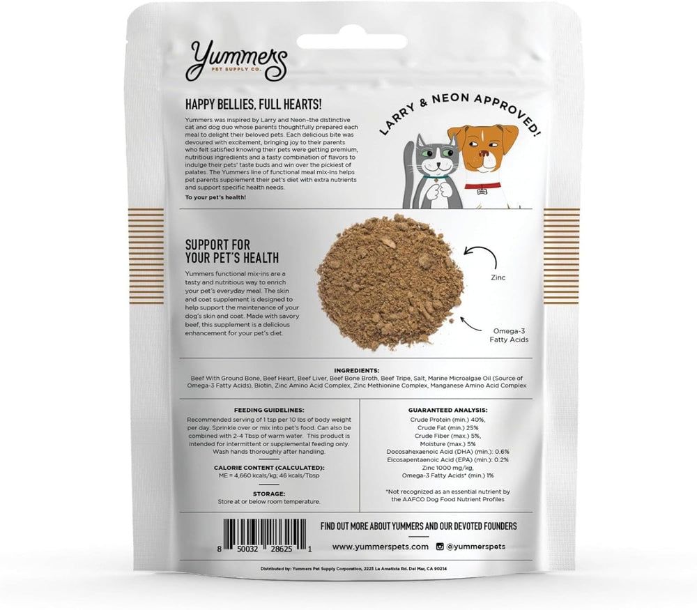 Yummers Premium Skin & Coat Supplement for Dogs 96 Servicios 226Gr.