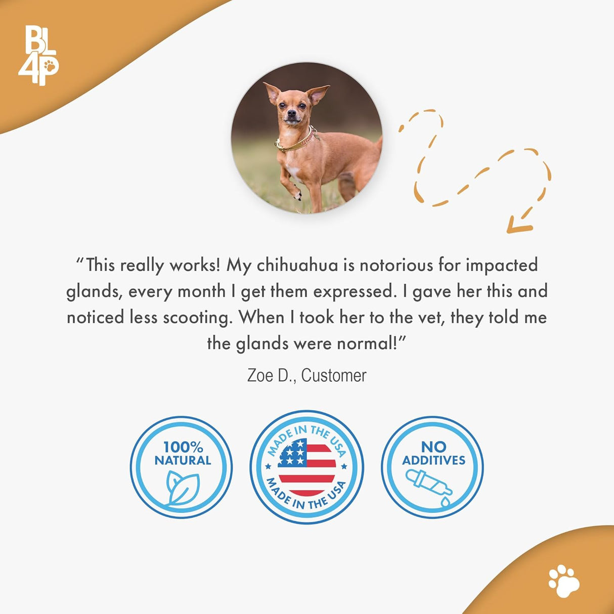 BestLife4Pets Scoot Stopper for Dogs 400 Tabletas