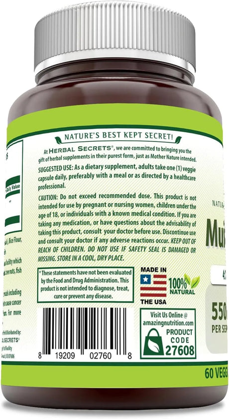 HERBAL SECRETS - Herbal Secrets Muira Puama 4:1 Extract 550Mg. 60 Capsulas - The Red Vitamin MX - Suplementos Alimenticios - {{ shop.shopifyCountryName }}