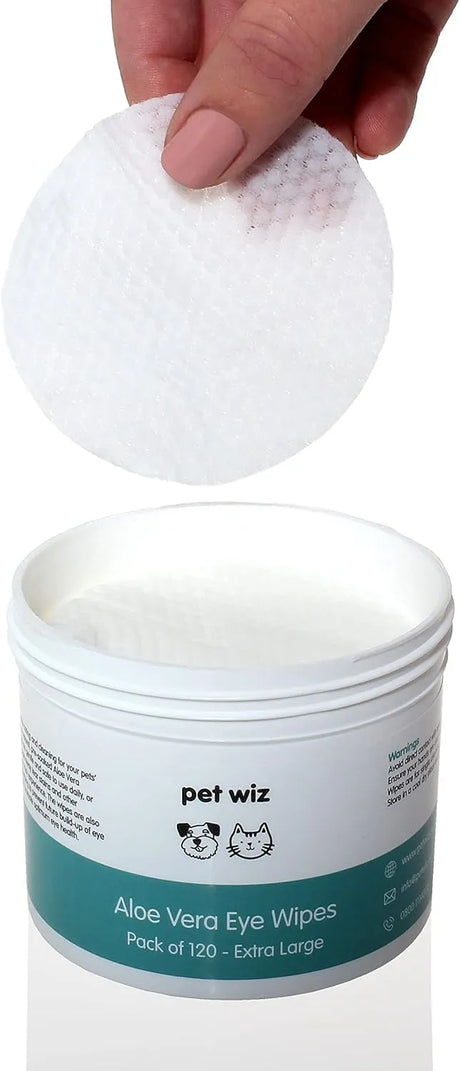 PET WIZ - pet wiz Aloe Vera Eye Wipes for Cleaning Dogs & Cats 120 Toallitas - The Red Vitamin MX - Cuidado De Los Ojos De Los Perros - {{ shop.shopifyCountryName }}