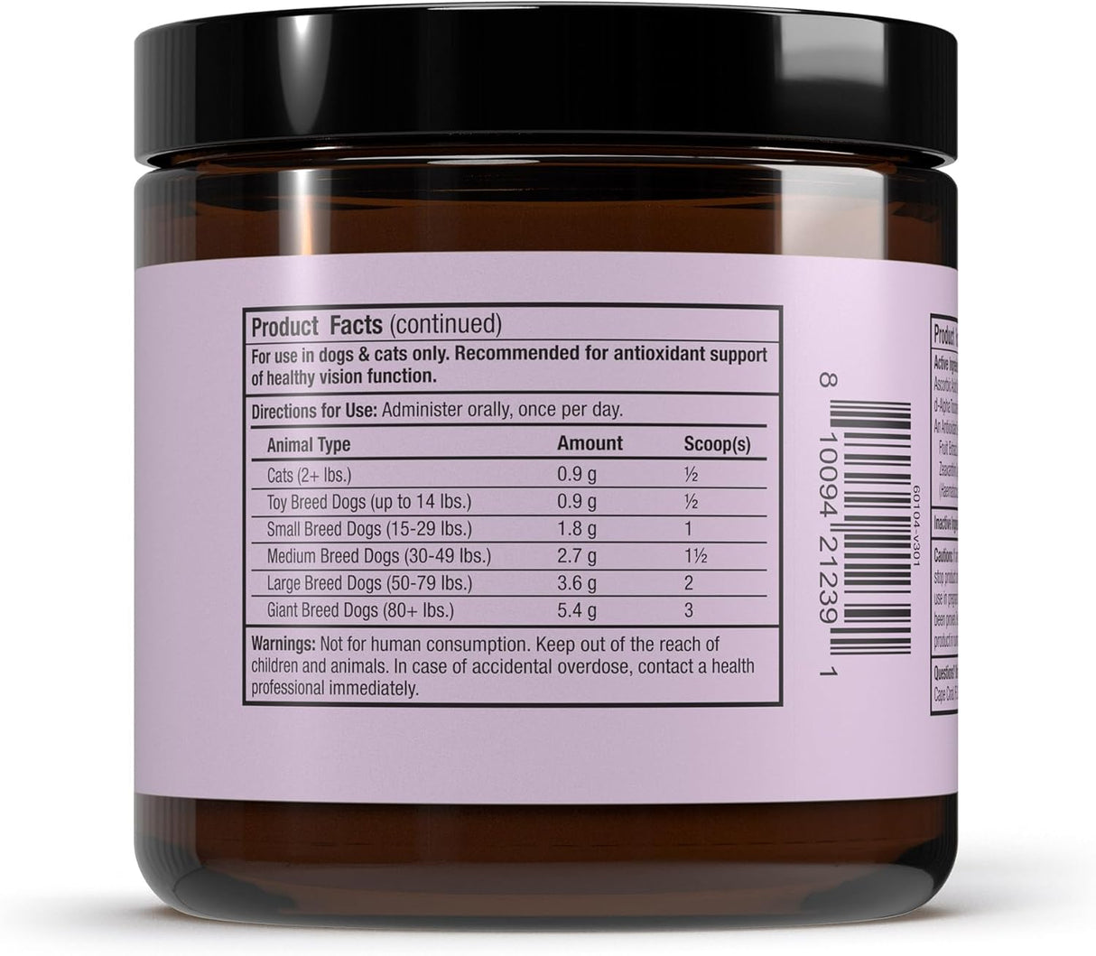 Dr. Mercola Eye Support For Cats and Dogs 180Gr.