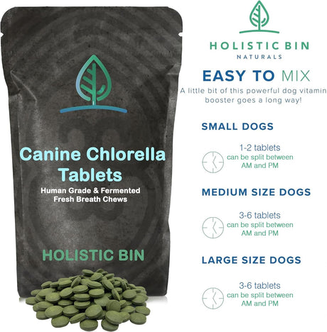 HOLISTIC BIN - Holistic Bin Canine Chlorella Tablets 100 Tabletas - The Red Vitamin MX - Suplementos Herbales Para Perros - {{ shop.shopifyCountryName }}