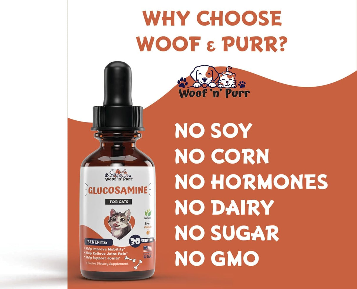 Woof 'n' Purr Glucosamine for Cats 1 Fl.Oz.