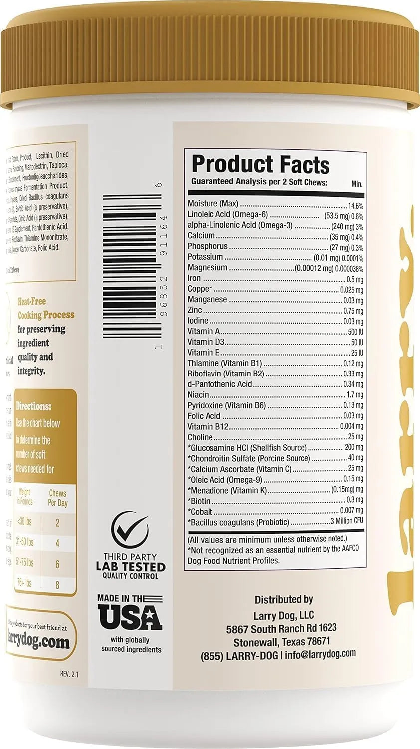 LARRY - Larry 8-in-1 Multivitamin Dog Supplement 60 Masticables - The Red Vitamin MX - Multivitamínicos Para Perros - {{ shop.shopifyCountryName }}