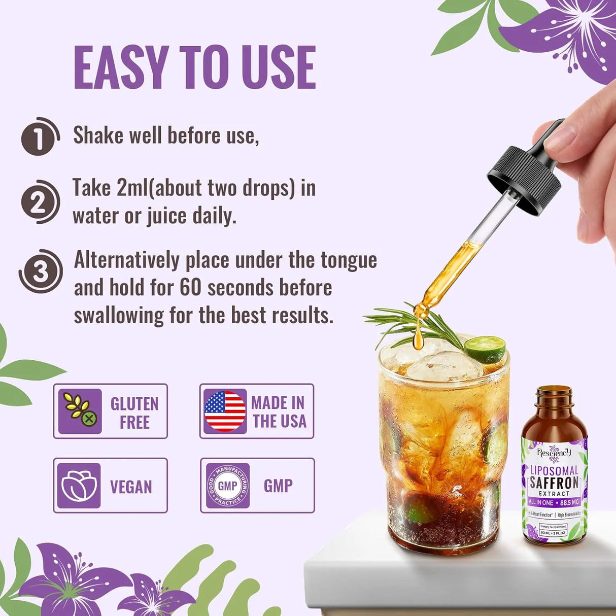 RESCIENCY - Resciency Saffron Extract 88.5Mg. 2 Fl.Oz. - The Red Vitamin MX - Suplementos Alimenticios - {{ shop.shopifyCountryName }}