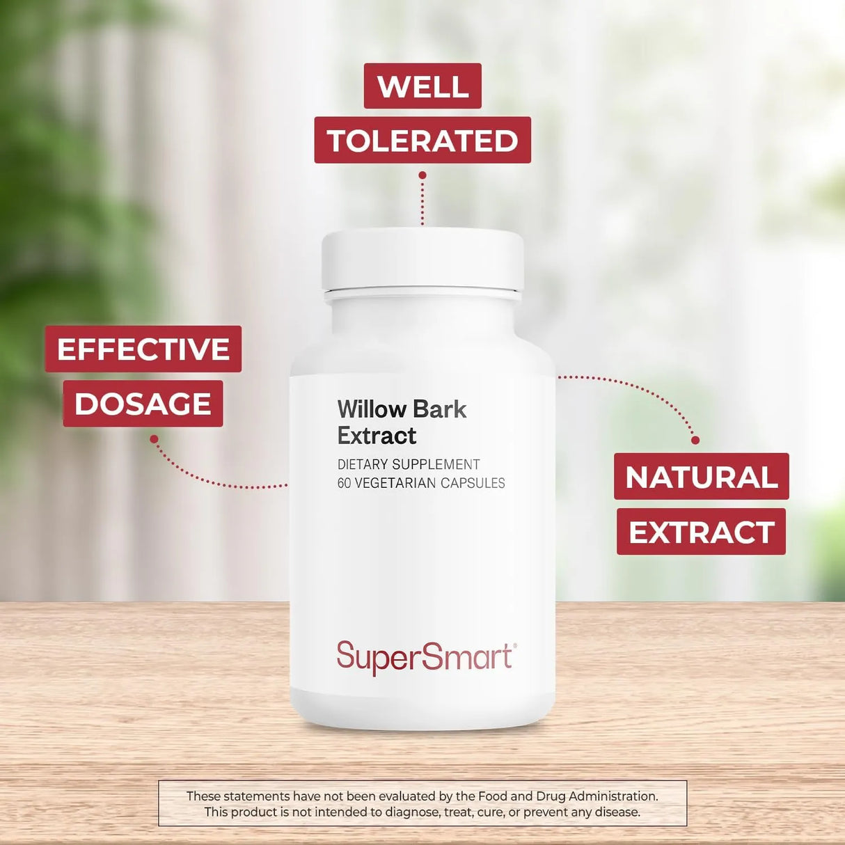 SUPERSMART - Supersmart Willow Bark Extract 530Mg. 60 Capsulas - The Red Vitamin MX - Suplementos Alimenticios - {{ shop.shopifyCountryName }}