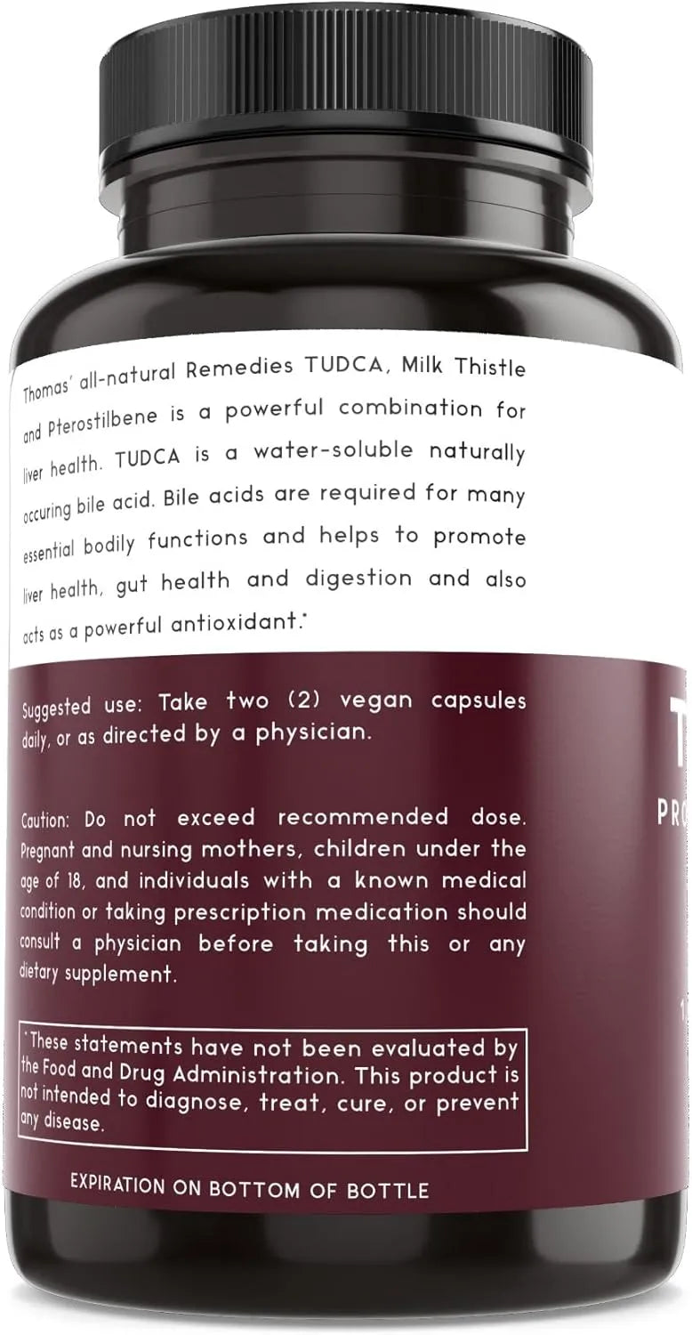 THOMAS - Thomas' all-natural Remedies Tudca 1000Mg. 60 Capsulas - The Red Vitamin MX - Suplementos Alimenticios - {{ shop.shopifyCountryName }}