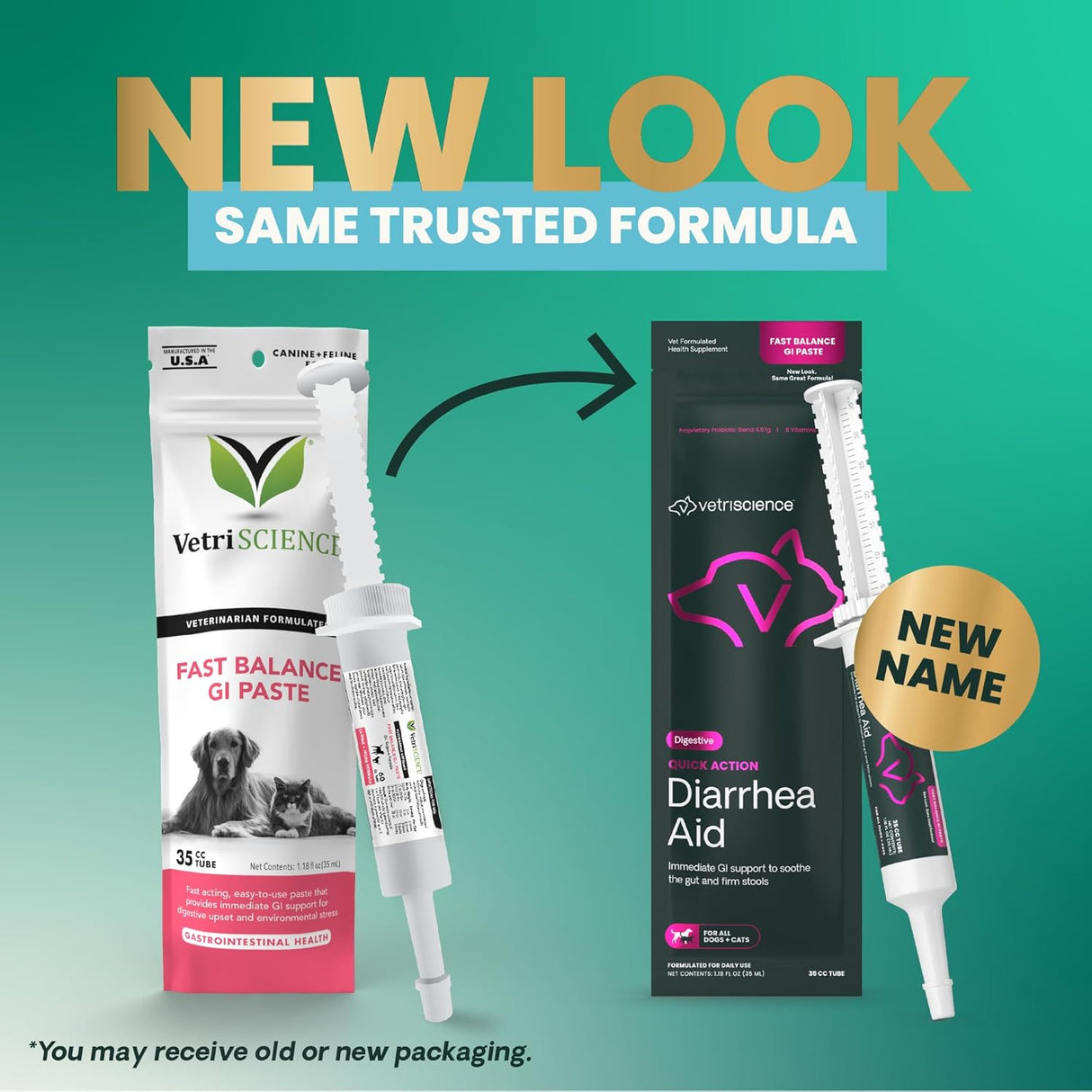 VetriScience Quick Action Diarrhea Aid Paste with Probiotics & B Vitamins Unflavored 35Ml.