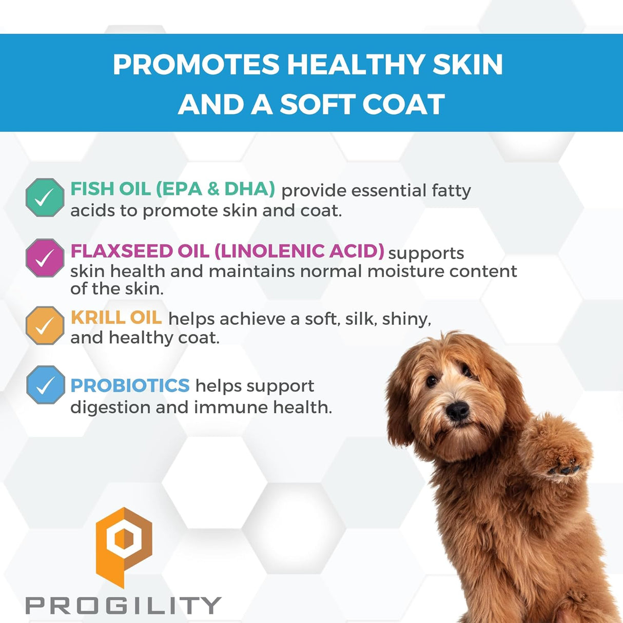 Nootie Progility Skin & Coat Supplement for Dogs 90 Masticables