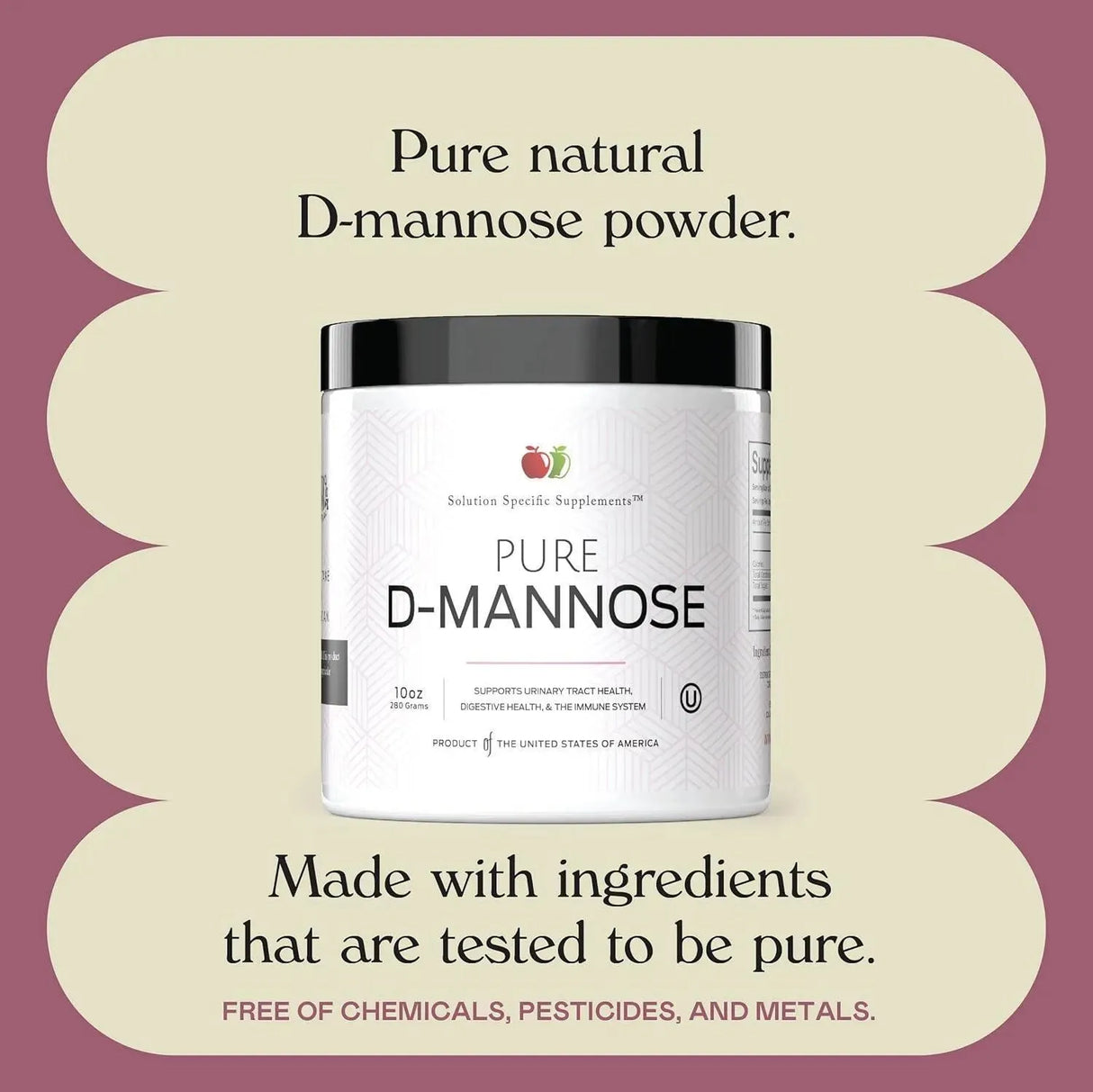 SOLUTION SPECIFIC SUPPLEMENTS - Solution Specific Supplements Pure D-Mannose Powder 120 Servicios 280Gr. - The Red Vitamin MX - Suplementos Alimenticios - {{ shop.shopifyCountryName }}