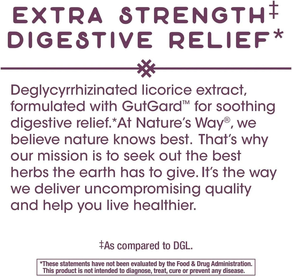 NATURE'S WAY - Nature's Way DGL Ultra Premium Licorice Root Extract 75Mg. 90 Capsulas - The Red Vitamin MX - Suplementos Alimenticios - {{ shop.shopifyCountryName }}