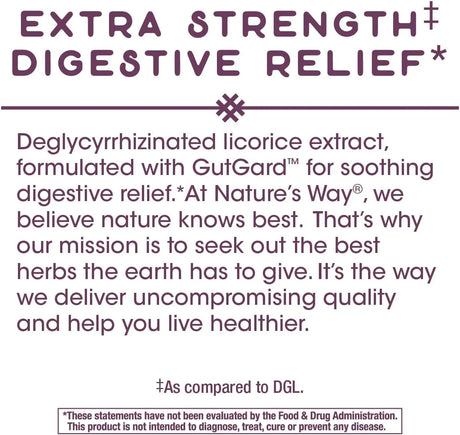 NATURE'S WAY - Nature's Way DGL Ultra Premium Licorice Root Extract 75Mg. 90 Capsulas - The Red Vitamin MX - Suplementos Alimenticios - {{ shop.shopifyCountryName }}