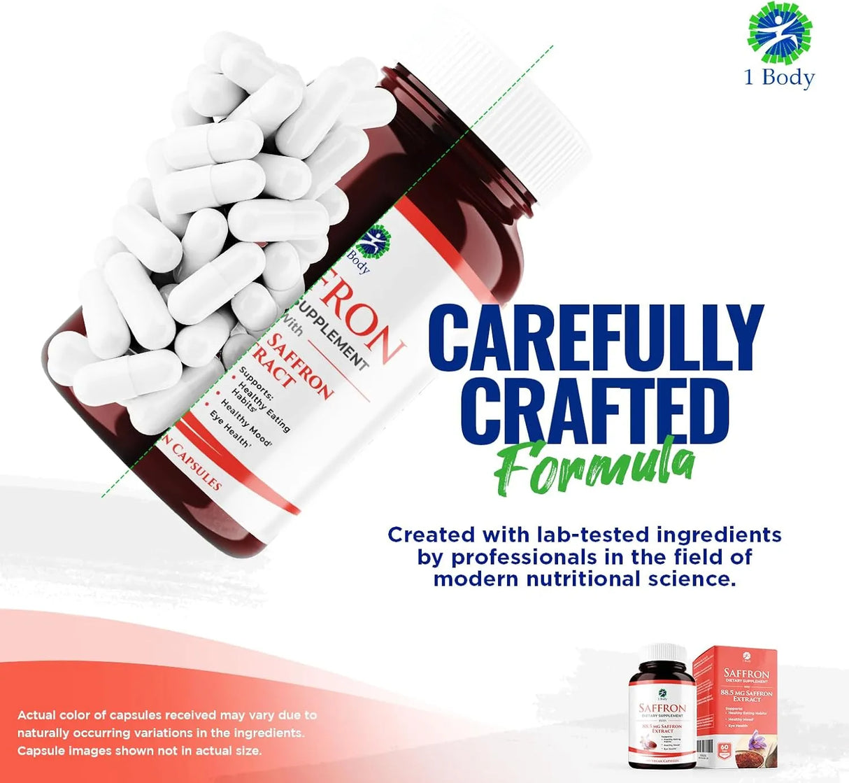 1 BODY - 1 Body Saffron Extract 88.5Mg. 60 Capsulas - The Red Vitamin MX - Suplementos Alimenticios - {{ shop.shopifyCountryName }}