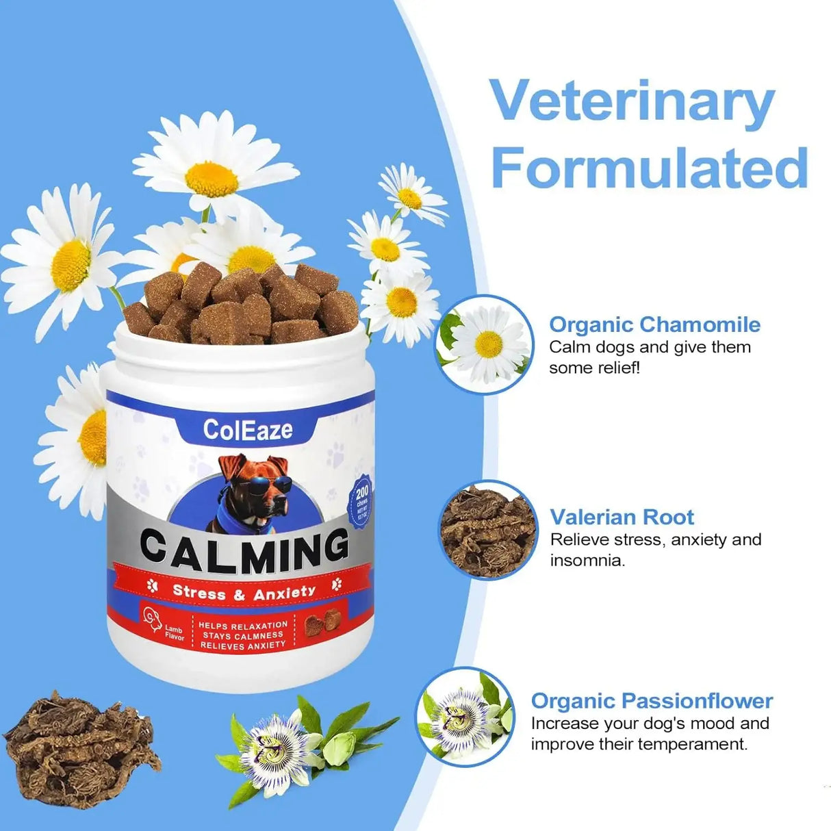 COLEAZE - ColEaze Dog Calming Chews Lamb 200 Masticables - The Red Vitamin MX - Relajantes Para Perros - {{ shop.shopifyCountryName }}