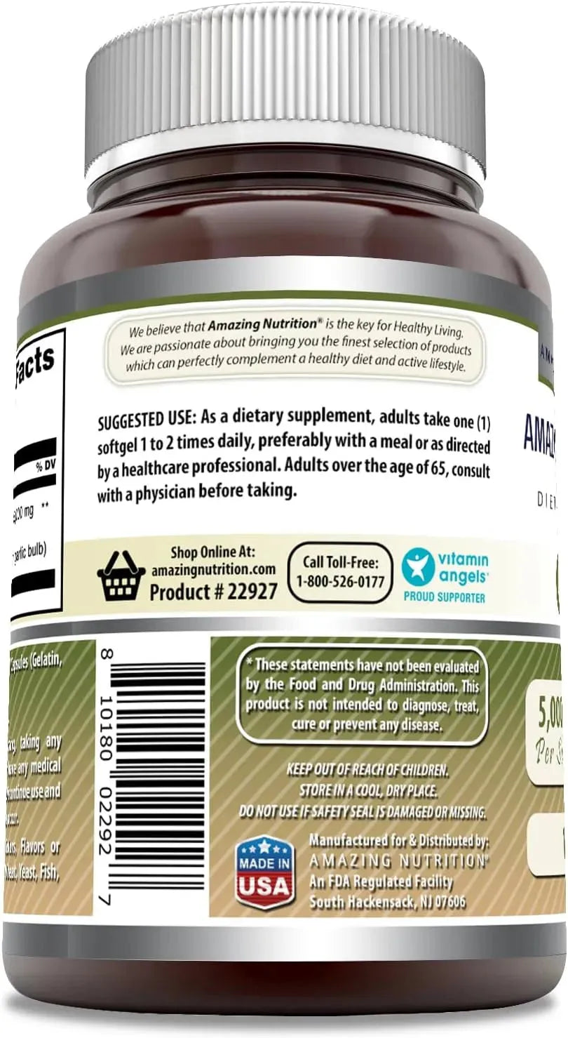 AMAZING FORMULAS - Amazing Formulas Garlic 5000Mg. 120 Capsulas Blandas - The Red Vitamin MX - Suplementos Alimenticios - {{ shop.shopifyCountryName }}