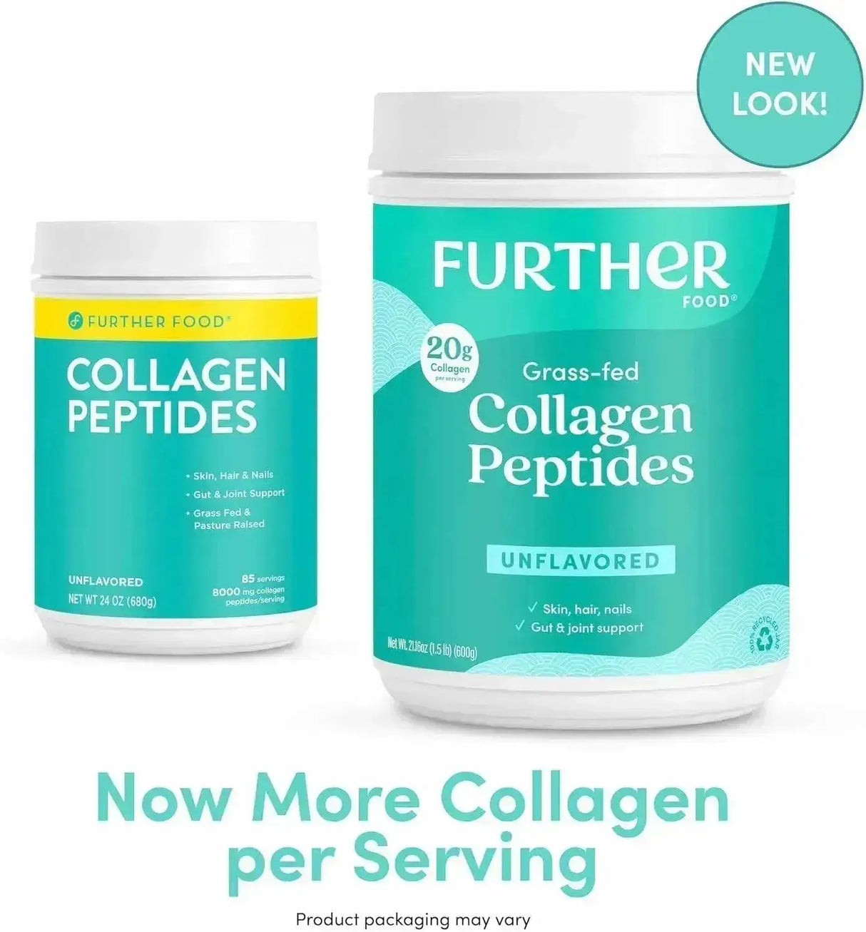 FURTHER FOOD - Further Food Unflavored Collagen Peptides Powder 600Gr. - The Red Vitamin MX - Suplementos Alimenticios - {{ shop.shopifyCountryName }}