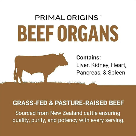 FORCE FACTOR - Force Factor Primal Origins Beef Organs 150 Capsulas - The Red Vitamin MX - Suplementos Alimenticios - {{ shop.shopifyCountryName }}