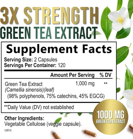 PURETEA - PureTea Green Tea Extract 1000Mg. 240 Capsulas - The Red Vitamin MX - Suplementos Alimenticios - {{ shop.shopifyCountryName }}
