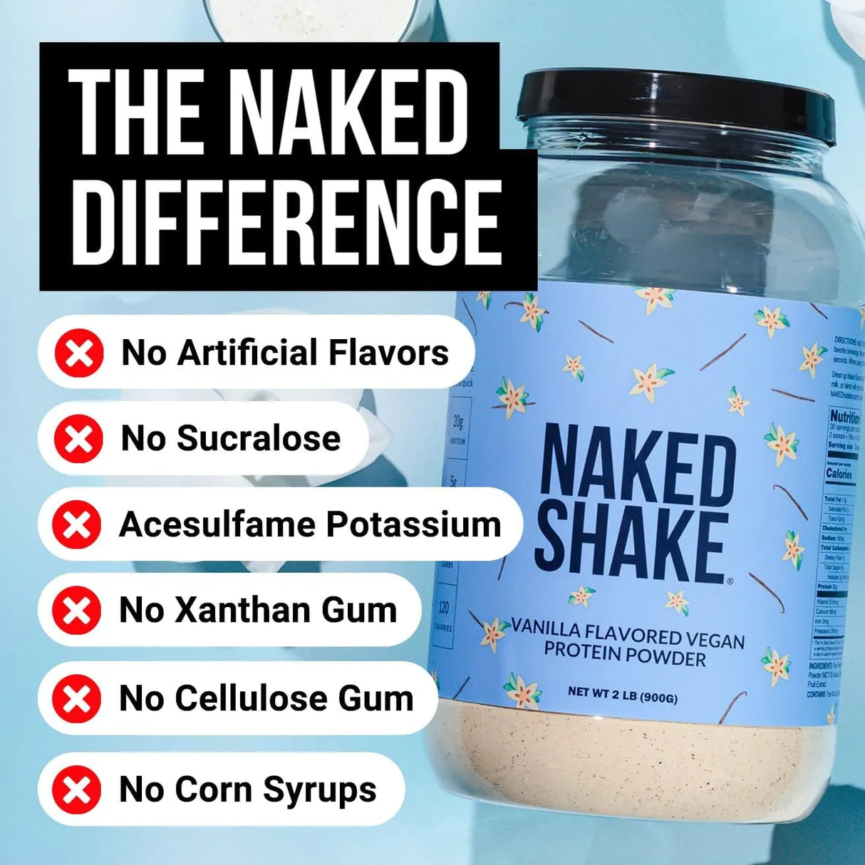 NAKED NUTRITION - Naked Shake Vanilla Protein Powder 30 Servicios 960Gr. - The Red Vitamin MX - Suplementos Alimenticios - {{ shop.shopifyCountryName }}