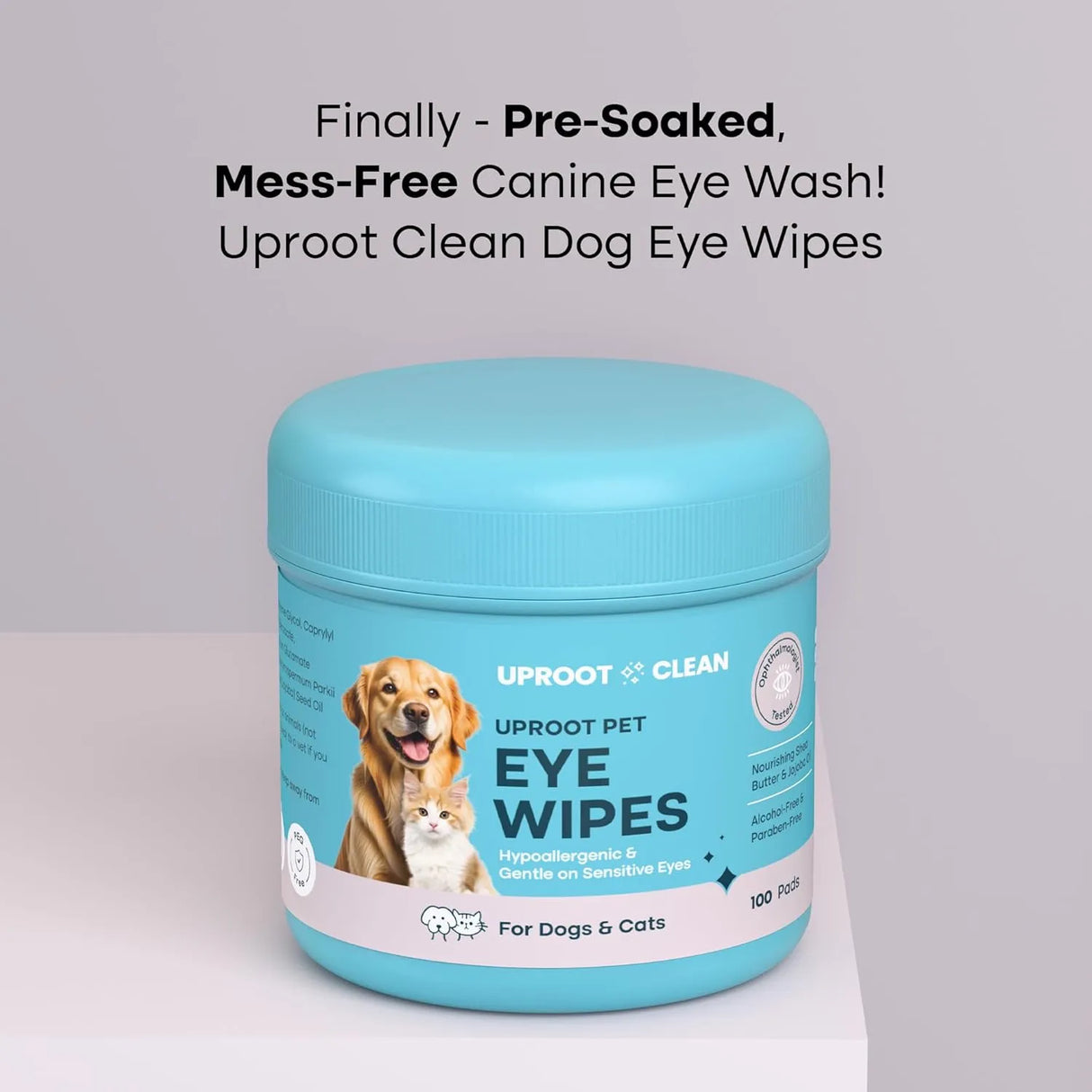 UPROOT - Uproot Clean Cat & Dog Eye Wipes: Hypoallergenic Eye Wipes for Dogs 100 Toallitas - The Red Vitamin MX - Cuidado De Los Ojos De Los Perros - {{ shop.shopifyCountryName }}