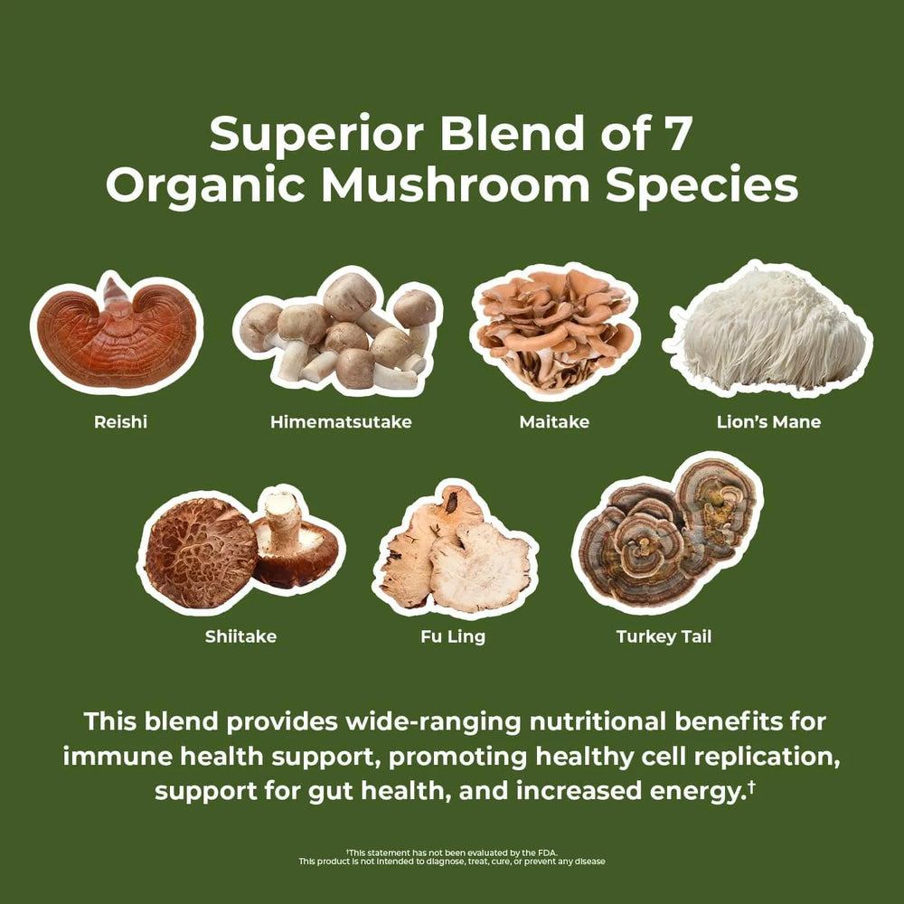NATURES LAB - Nature's Lab Mushroom 7 Organic Blend 90 Capsulas - The Red Vitamin MX - Suplementos Alimenticios - {{ shop.shopifyCountryName }}